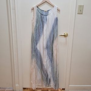 M Made in Italy Tie dye Maxi Silk Dress